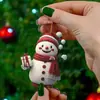 Decoración colgante de árbol de Navidad plano de acrílico transfronteriza, adornos colgantes de Papá Noel para el hogar y el coche