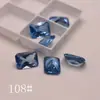 108 # Cabujón de Gema Espinela Azul Claro Rectangular Piedra Suelta, Espinela Azul Rectangular Facetada 108 #
