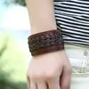 Punk fábrica direta europeia e americana comércio exterior exportação joias vintage tecido couro pulseira masculina pulseira de couro