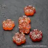 Pingente Flor de Cerejeira Nuvem de Fundo com Furo Passante de Ágata Vermelha 15mm Acessórios de Botão de Pressão para Pulseira Colar Brincos DIY
