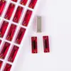 Cristal de Vidrio K9 Rectangular con Pedrería Cosida a Mano de Fondo Plano y Doble Agujero, Accesorios Hechos a Mano de Alta Calidad para Vestidos de Novia DIY