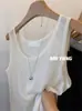 Salvador do verão! Colete Respirável Confortável Feminino Empilhado Slim-fit Sem Mangas Top Versátil