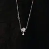 Colar Coração Fuzhi Estilo Suave Retro Francês Amor Feminino Nicho Presente de Aniversário para Namorada Acessórios de Corrente para Clavícula