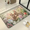 Alfombrillas de Suelo de Terciopelo de Cristal Estilo Americano Temu Transfronterizas para la Cocina, Absorbentes de Agua, Absorbentes de Aceite, Resistentes a la Suciedad, Resistentes al Desgaste, de Fácil Cuidado, Juego de Dos Piezas