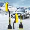 Pala de Nieve para Coche de Invierno Herramienta Multifuncional para Vehículos para Eliminar Nieve y Hielo para Limpiar Nieve Residual en Áreas de Difícil Acceso con un Cepillo para Nieve
