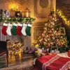 Novas meias de Natal de lã tricotada de pelúcia transfronteiriças, meias de presente para as festas de Natal, sacolas e acessórios de presente para as festas infantis