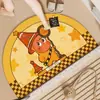 Tapete de Chão de Terra de Diatomáceas Desenho Animado, Tapete Absorvente de Água Antiderrapante para Banheiro, Tapete Decorativo Fofo para Entrada de Banheiro, Disponível para Dropshipping