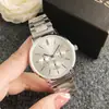 Reloj al por mayor Regalo para hombre Reloj promocional Tres ojos Seis agujas Decoración Movimiento de cuarzo japonés Correa de acero inoxidable Reloj para hombre