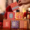 2027 Nuevo Estilo Dibujos Animados Cuadrado Pequeño Bolsas de Sobres Rojos Venta al por Mayor Lingote de Oro Sobres Rojos Regalo de Retorno Universal