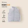 Chaleco acolchado de plumón para niños Bangxuan ropa de invierno forro interior para niños cuello alto color liso ropa para niños pequeños chaleco cálido para niños