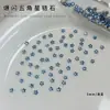 Mini Decorações 3D de Estrela de Zircônia para Unhas 3mm Pentagrama Strass de Fundo Plano Strass de Formato Irregular para Unhas Postiças