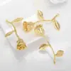 Fábrica direta diy material de acessórios de joalheria semiacabados pingente de rosa tridimensional colar pulseira brincos pingente