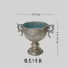 Vaso de Flores, Ornamento de Decoração para Casa Estilo Europeu, Recipiente de Flores de Metal Vintage, Urna de Flores Troféu, Vaso de Flores de Ferro Retrô