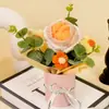 Artesanía Transfronteriza Tejido Ramo Pomposo Girasol Rosa Flor de Lana Flor Artificial Cubo de Abrazo Adorno Regalo