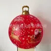 Venta Caliente Transfronteriza Novedad Bolas Inflables de Navidad Decoraciones Navideñas para Exteriores Globo Diseño de Lugar Festivo Bolas de Navidad