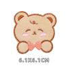 Pegatinas de tela bordadas con forma de oso de peluche, conejito de dibujos animados, bordado por ordenador, autoadhesivo, para decoración de ropa y bolsos.