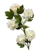 Bolas de Neve Artificiais Flor Única Haste Cruzada Adereços para Fotografia de Casamento Flor de Seda Fábrica Flor Bola de Neve Artificial Cores Múltiplas Disponíveis