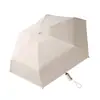 Mango Retráctil Paraguas Mini Ultraligero Doble Uso Sol y Lluvia Protector Solar Anti-UV Plegable Pegamento Negro Sombrilla para Mujer