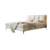 Tongyuite Lujo Accesible Estilo Sencillo Piel de Vaca de Primera Capa Estilo Crema Ins Cama de Boda Dormitorio Principal Doble Cama King Cama de Cuero