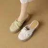 Mules de tacón alto cerrados de diseño único para mujer, nuevo modelo de verano 2026, versátiles mules casuales de tacón grueso para uso en exteriores