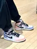 Zapatos Originales Aj para Hombre con Cara de Fantasma y Swoosh Invertido, Tenis de Caña Alta para Primavera y Otoño para Parejas, Zapatos Deportivos Aj1, Zapatos de Baloncesto, Zapatos para Mujer