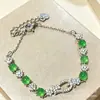 Pulseira Quadrada Estilo Francês com Fivela de Ferradura de Zircônia, Pulseira da Moda de Luxo Leve de Alta Qualidade, Joia com Design Exquisito, de Nicho e Versátil