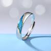 Anillo de pareja Cielo Estrellado original para mujer s925 plata de ley lujo ligero simple nicho abierto esmalte anillo Día de San Valentín