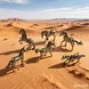 Decoraciones de Figuras de Ocho Caballos, Adornos Pequeños de Caballos, Decoraciones de Plantas Suculentas, Figuras de Animales de Paisaje, Caballo Blanco, Caballo Marrón