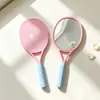 Espejo Transfronterizo Nuevo Modelo Espejo Pequeño Infantil Portátil de Mano Espejo con Mango Lindo Espejo de Maquillaje para Niña Espejo de Raqueta de Tenis