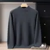 Suéter 100% cachemira pura para hombre, cuello semi-alto, nuevo suéter de punto otoño e invierno 2026, camiseta interior