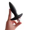 Tapón Anal Vibrador de Silicona Puntiagudo Estimulación del Punto G Masajeador de Zona Trasera Ejercitador de Próstata Masculina Tapón Anal Portátil