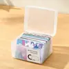 Caja de Almacenamiento para Insignias de Tarjeta Transparente de Escritorio Tarjetas de Presentación Artículos Varios Material PP Compartimento Clasificación Tarjeta Tarjeta Caja Organizadora de Gran Capacidad