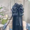 Elegante Pinza de Garra para Cola de Caballo Cielo Estrellado Pinza de Tiburón Nube Modelo Nuevo 2024 para Moño en la Parte Posterior de la Cabeza con Lazo Fruncido