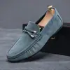 Zapatos Doudou Zapatos de Hombre Estilo Nuevo Primavera 2025 Suela Suave Perezosa Zapatos sin Cordones Gorro Zapatos de Hombre para Conducir Casuales Zapatos de Cuero
