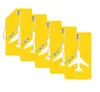 Etiqueta de equipaje de avión de goma blanda Amazon, Etiqueta de nombre multicolor para equipaje facturado y de mano, con cordón