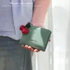 Pingente de Cereja~Estilo Miu Carteira Xiaohongshu Versão Coreana Carteira Feminina com Múltiplos Porta-Cartões e Grande Capacidade em Estoque Carteira