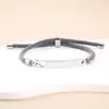 Materiales de Impresión a Color y Grabado Transfronterizos, Pequeños Regalos, Etiquetas Curvas, Pulseras Tejidas, Regalos Navideños Huecos con Forma de Corazón de Acero Inoxidable