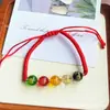 Nuevo Pulsera del Dios de la Riqueza de Cinco Direcciones, Pulsera Tejida a Mano de Hilo Rojo de Cinco Elementos, Pulsera del Año del Zodiaco, Joyería Unisex