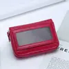 Bolsa de tarjetas de cuero nueva transfronteriza de 10 tarjetas juego de tarjetas con cremallera de negocios bolsa de tarjetas tipo acordeón multicarta creativa ventas directas de fábrica