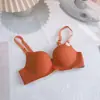 Sutiã Cruzado Feminino, Sem Aro, Sutiã Push-Up Vermelho Peça Única, Sutiã Sexy Sem Costura para Seios Pequenos