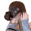 Presilha de Cabelo Floral Atmosférica com Bolinhas, Presilha Lateral Elegante para a Testa, Presilha BB para Cabelos Soltos, Grampo Delicado, Acessório de Cabelo