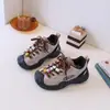 Zapatos de Senderismo para Niñas para Viajes al Aire Libre 2026, Tenis Infantiles con Bloques de Color y Perlas, Nuevos Zapatos Casuales para Niños de Otoño