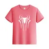 Camiseta de Algodão de Manga Curta Cor Sólida Verão Transfronteiriça Roupas Infantis Meia-manga Roupas Pai e Filho Roupas de Classe Camiseta Básica com LOGO Estampado