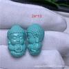 Colgante de porcelana de alta magnesita con diseño de pino azul y verde, Sakyamuni, Buda Maitreya, un Nian entre la espalda, nube Guanyin, bricolaje