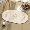 Estilo Nórdico Simple Alfombra de Baño de Lodo Diatómico Absorbente de Agua Secado Rápido Alfombra de Piso Antideslizante para Sala de Estar Dormitorio Lujo Ligero