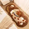 Tapete Fofo de Gatinho em Falso Cashmere Resistente a Manchas Bloqueador de Calor Tapete para Quarto ao Lado da Cama Tapete para Sofá de Sala de Estar Base para Pés Antiderrapante Lavável