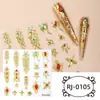Zhengxiang Red Social INS Pegatina para Uñas de Pegamento Suave 5D Estampado Dorado Láser Relieve Pegatina para Uñas OEM Pegatina para Uñas de Pegamento de Gota de Cristal