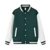 Outono 380g Algodão Diamante Texturizado Air Layer Bloco de Cores Retrô Americano Jaqueta de Baseball Roupa Tendência para Casal