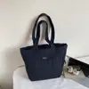 Bolsa de Algodón Ins para Mujer 2025 Nueva Bolsa Tote Casual de Gran Capacidad Bolso de Hombro de Moda Venta al por Mayor Transfronteriza