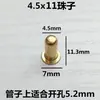 Fivela de esfera maciça com banho de cobre de 4mm5mm Tubo telescópico para posicionamento Fivela de mármore niquelada Grampo de mola de arame de aço em forma de V